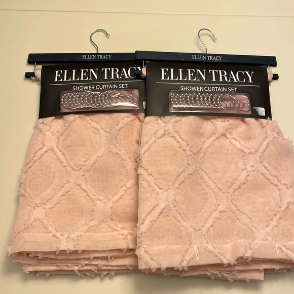 Blush shower curtain this is for 1 shower curtain the other has sold - Picture 1 of 5